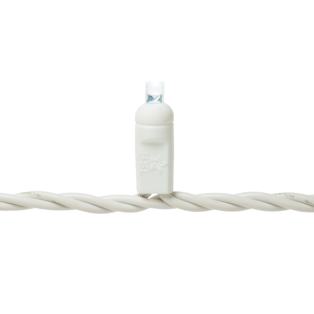 Steady Mini Lights - White Wire - Standard Plug (25 ft)