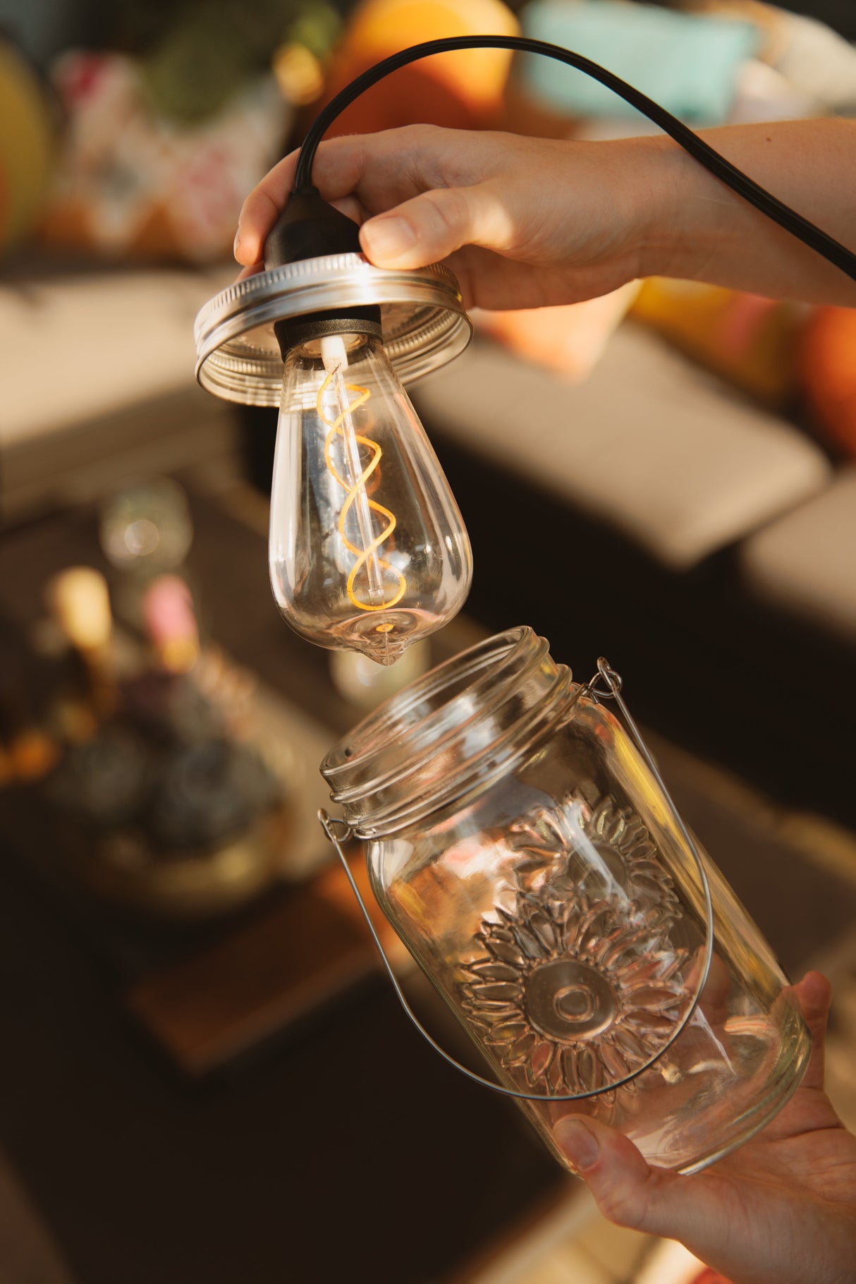 Mason Jar Pendant Lantern