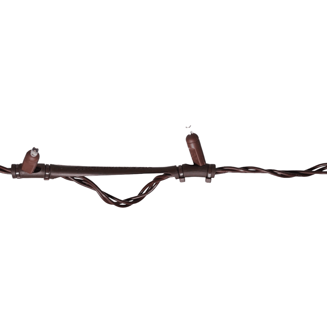 Twinkle Stretch String Mini Lights - Brown Wire (25 ft)