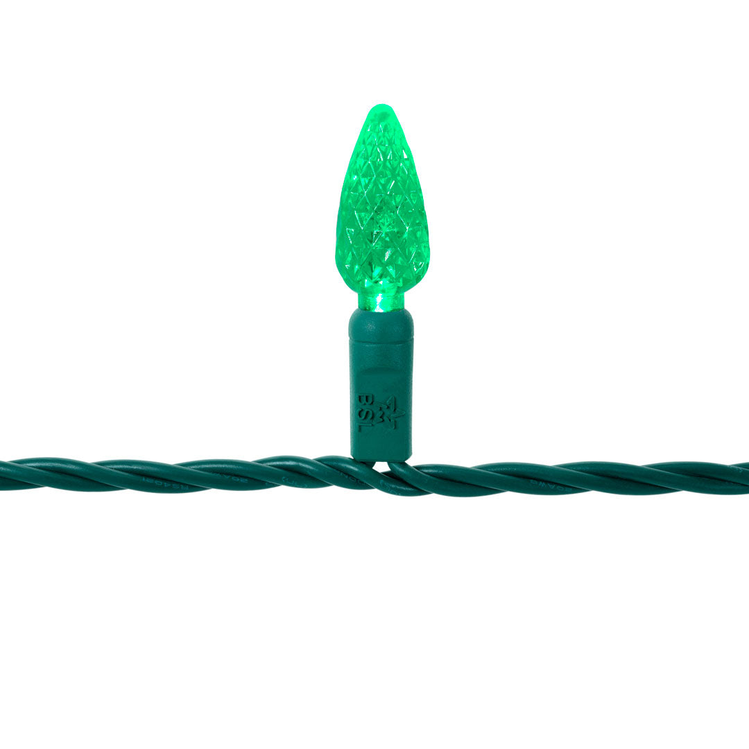 C6 String Lights - Green Wire (25ft)