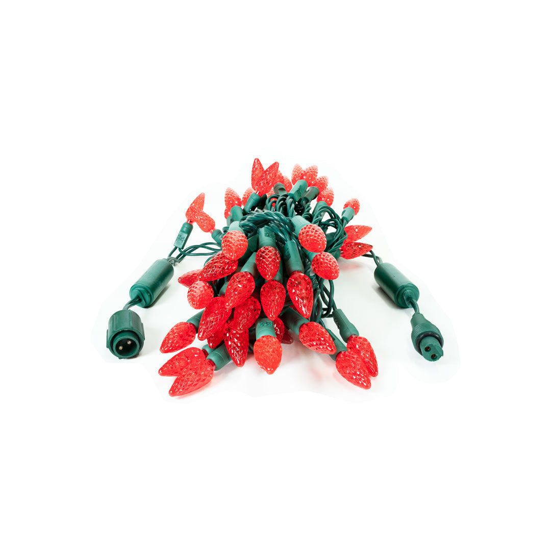C6 String Lights - Green Wire (25ft)