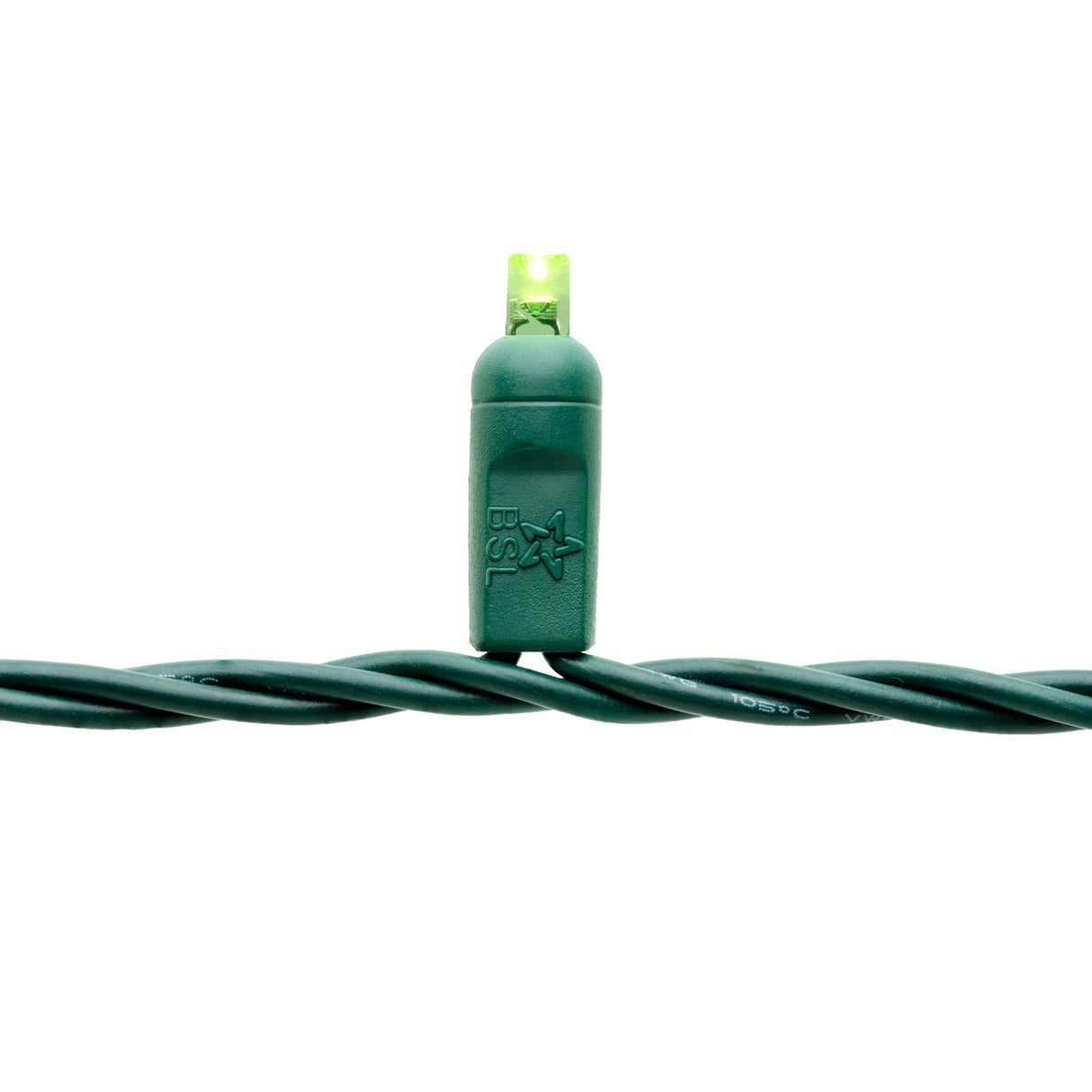 Steady Mini Lights - Green Wire - Standard Plug (25 ft)