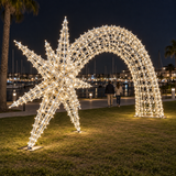 Shooting Star Sculpture — installed in a real-world setting, outdoor scene