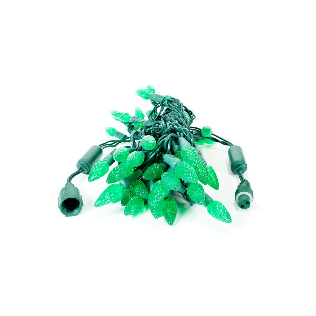 C6 String Lights - Green Wire (25ft)